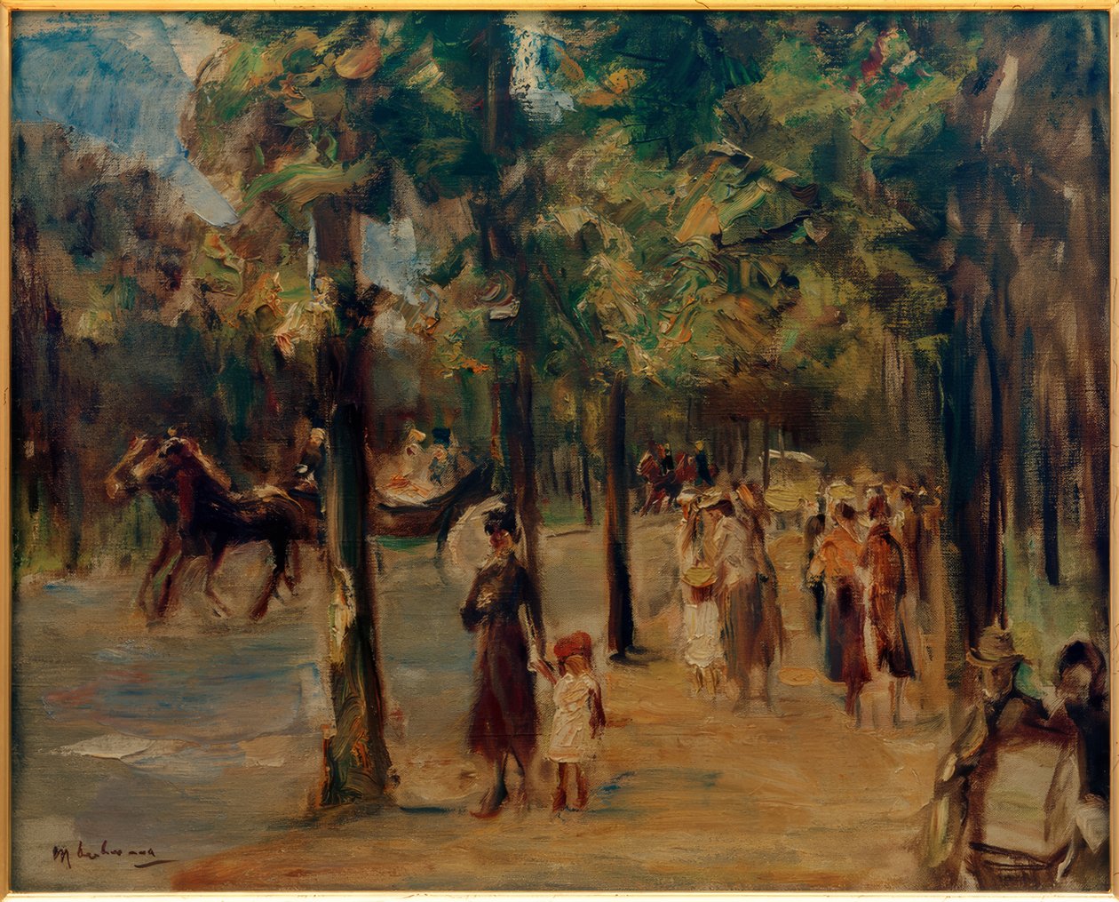 Sikátor az állatkertben babakocsikkal alkotó: Max Liebermann