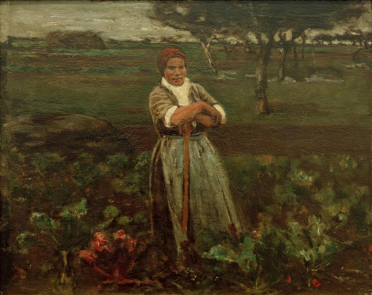 Munkás a répa területen alkotó: Max Liebermann
