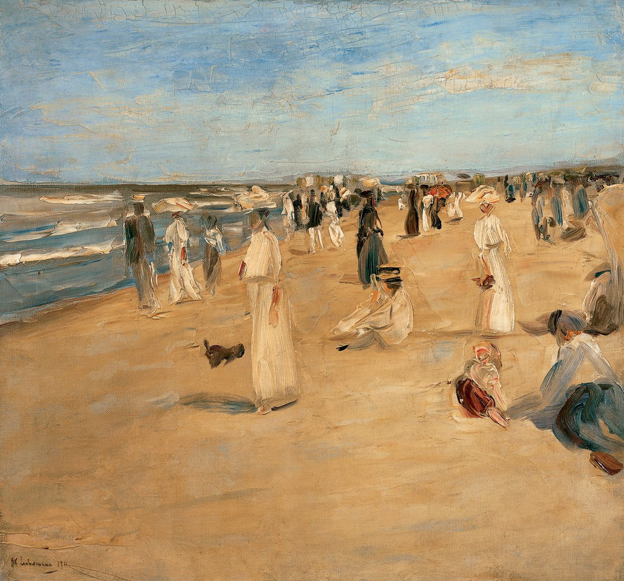 Noordwijk strandja, 1911. alkotó: Max Liebermann