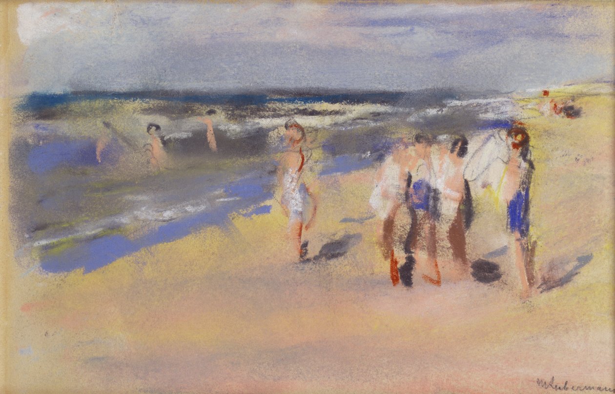 Tengerpart, 1910 körül (krétarajz) alkotó: Max Liebermann