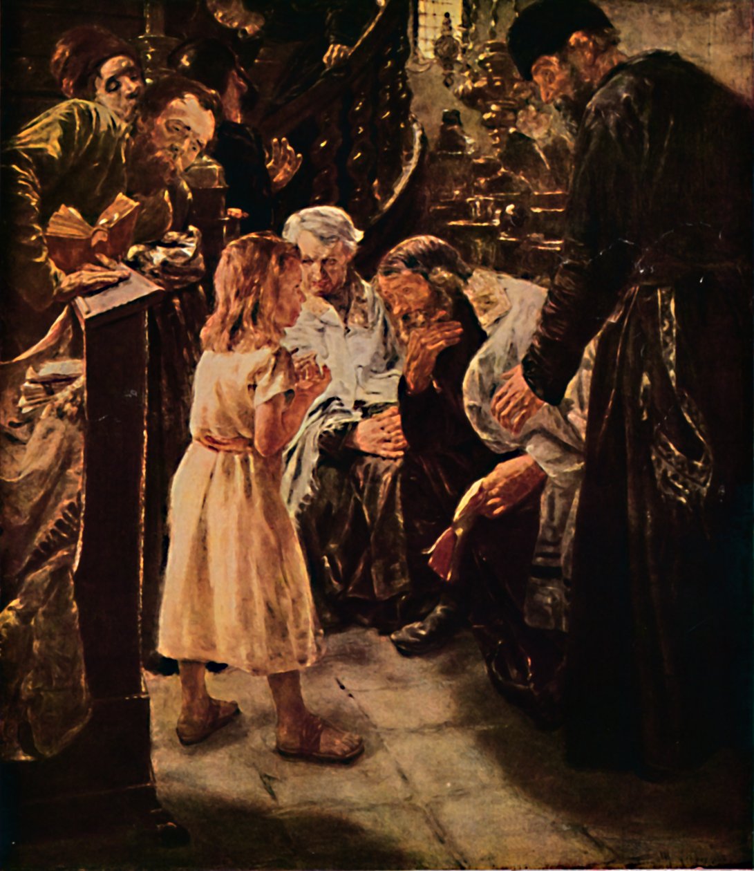 Krisztus a templomban, 1879, 1914. alkotó: Max Liebermann