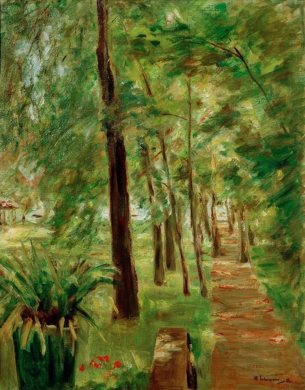 A nyírfa sugárút a Wannsee kertben keletre alkotó: Max Liebermann
