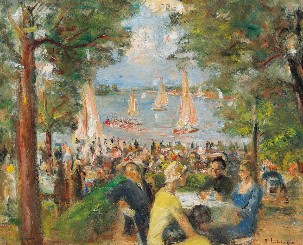 Kerti étterem a Havelben, 1934. alkotó: Max Liebermann