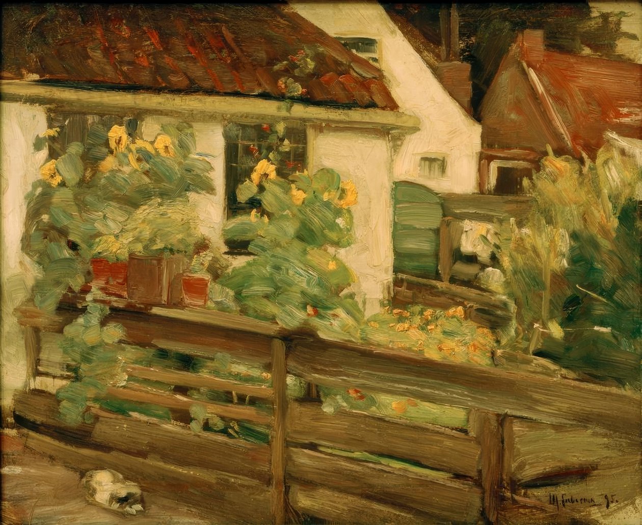 Kert napraforgókkal alkotó: Max Liebermann