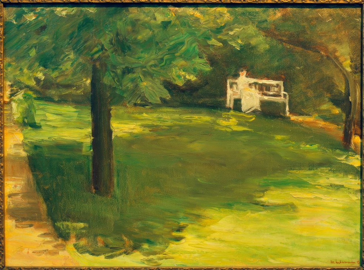Kerti pad a gesztenyefa alatt a Wannsee kertben alkotó: Max Liebermann