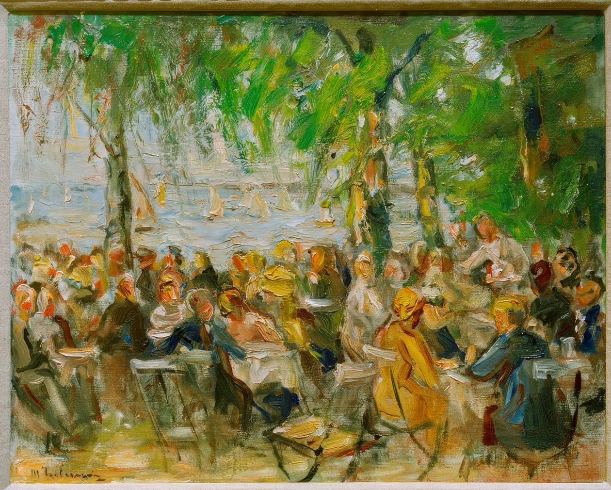 Kerti étterem a Havelen alkotó: Max Liebermann