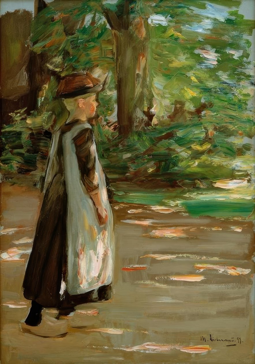 Sétáló lány alkotó: Max Liebermann