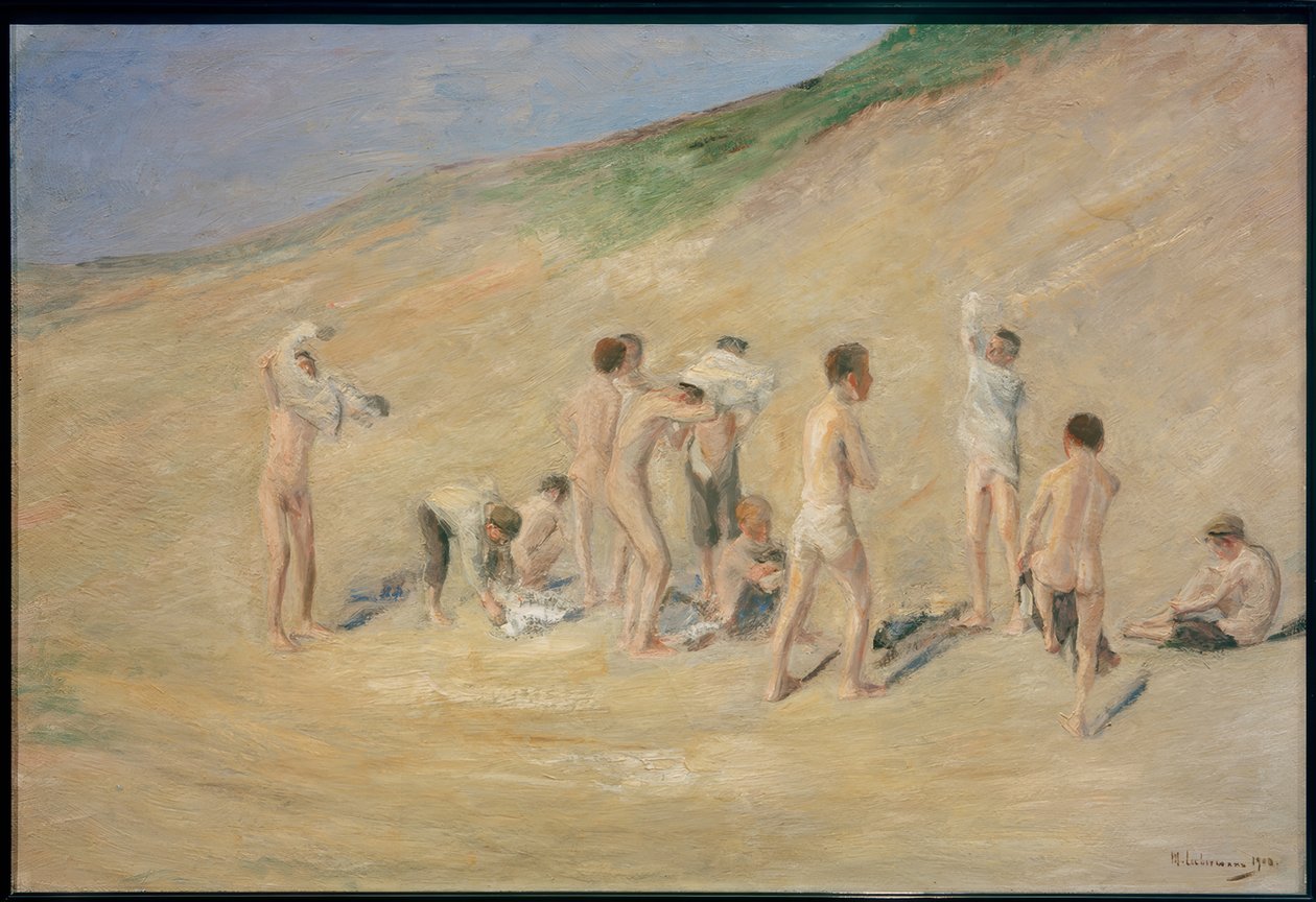 Fiúk fürdés után alkotó: Max Liebermann