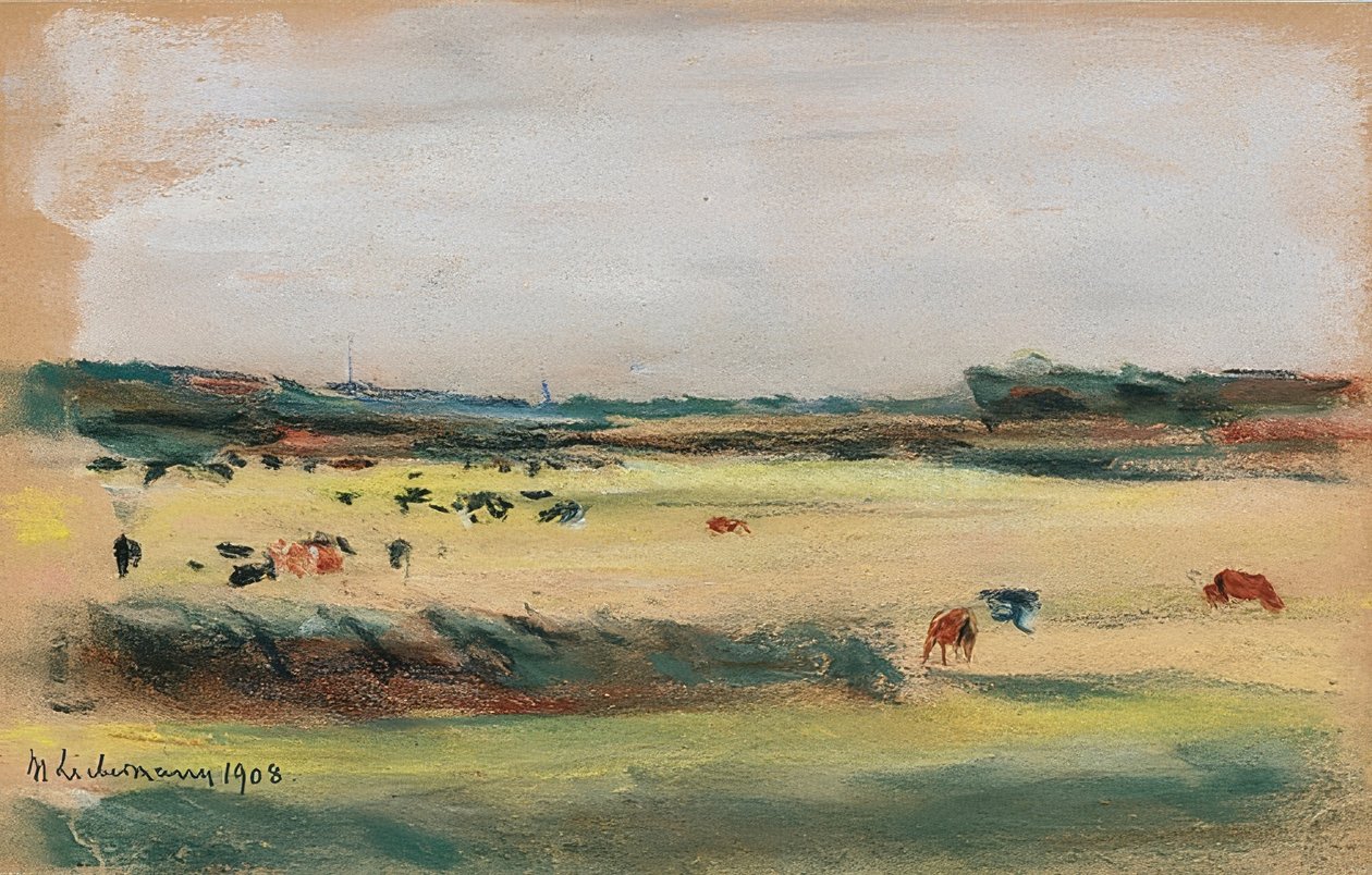 Táj legelő tehenekkel. 1908 alkotó: Max Liebermann