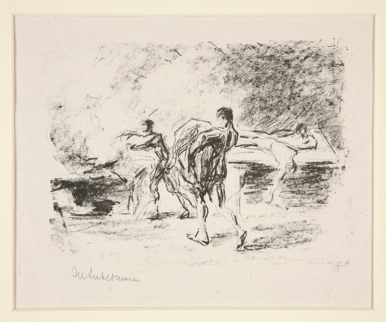 Holttestek hamvasztása, Goethe Bassompierre-jéhez (hamvasztásos jelenet) alkotó: Max Liebermann