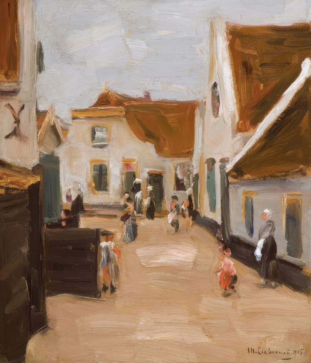 M.Liebermann, Dorfstrasse Noordwijkben alkotó: Max Liebermann