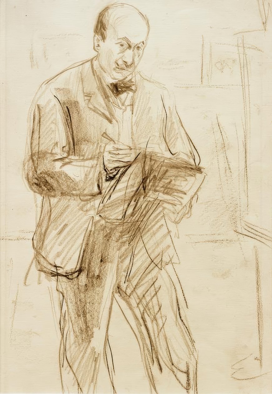 Max Liebermann / önarckép, rajz alkotó: Max Liebermann
