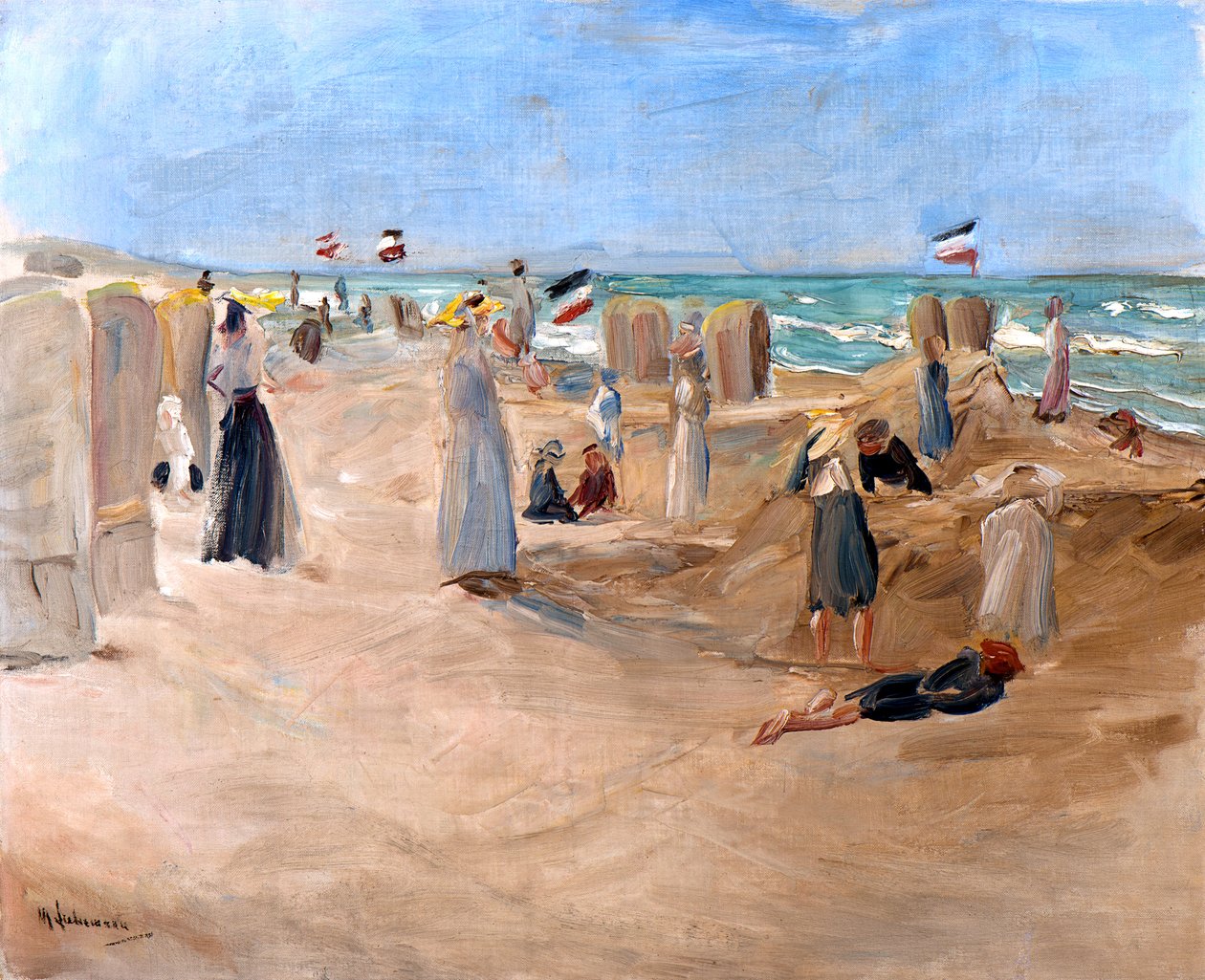 Noordwijk tengerpartján, 1908. alkotó: Max Liebermann