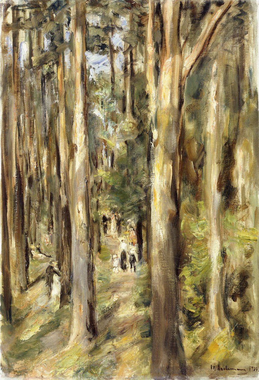 Piknik az erdőben, 1920 alkotó: Max Liebermann