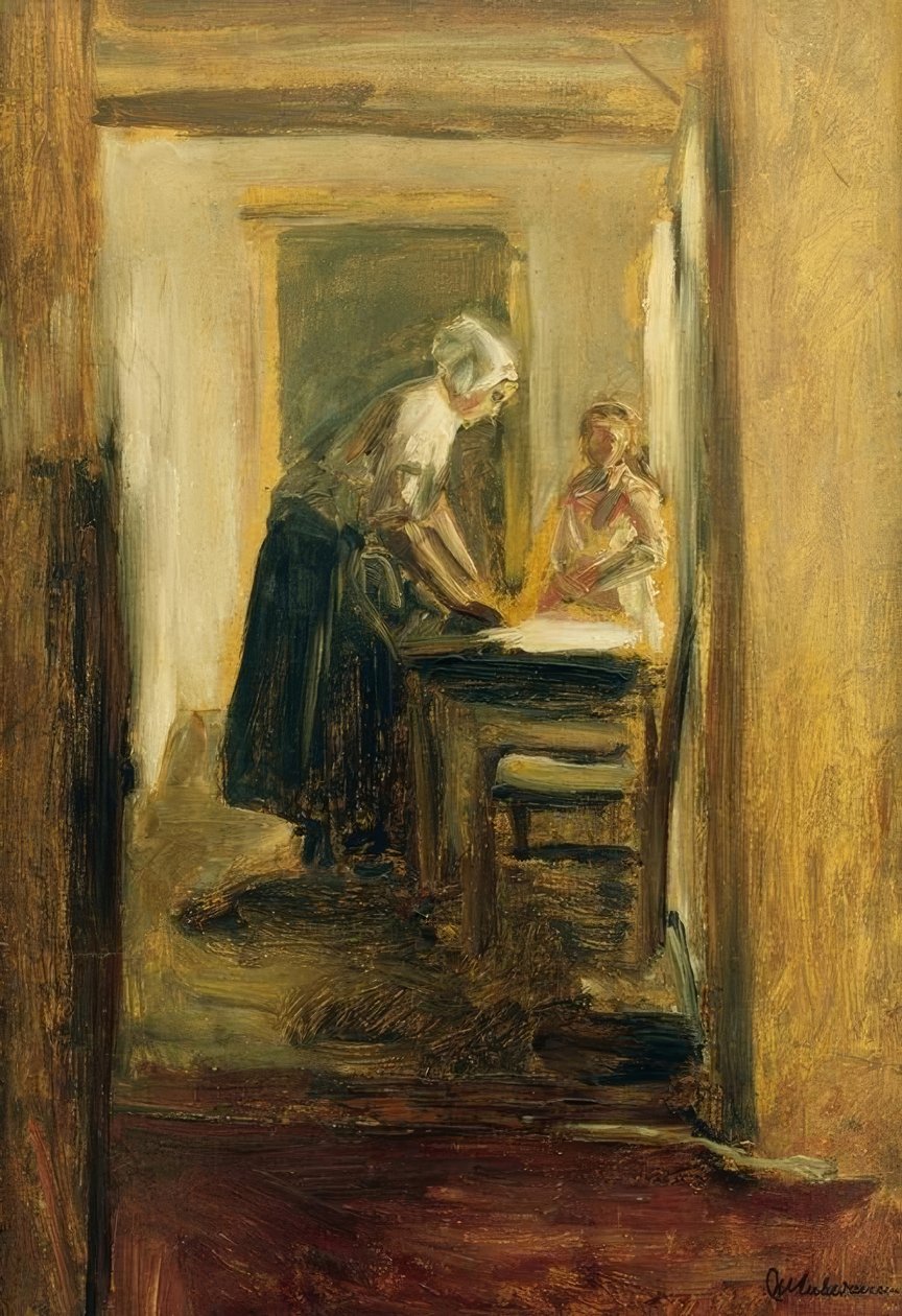 Plätterin alkotó: Max Liebermann