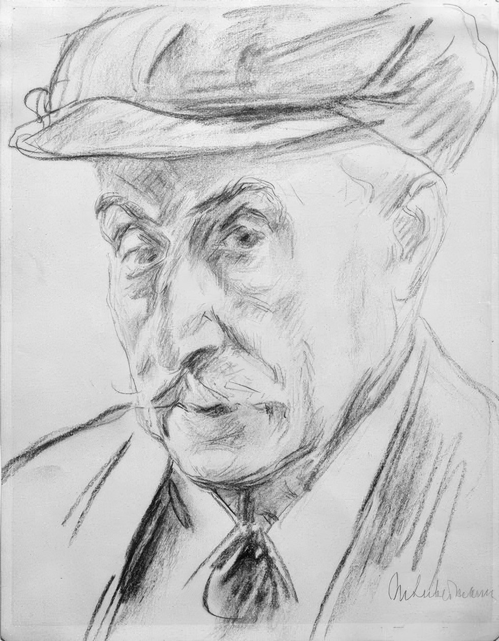 Önarckép csúcsos sapkával alkotó: Max Liebermann