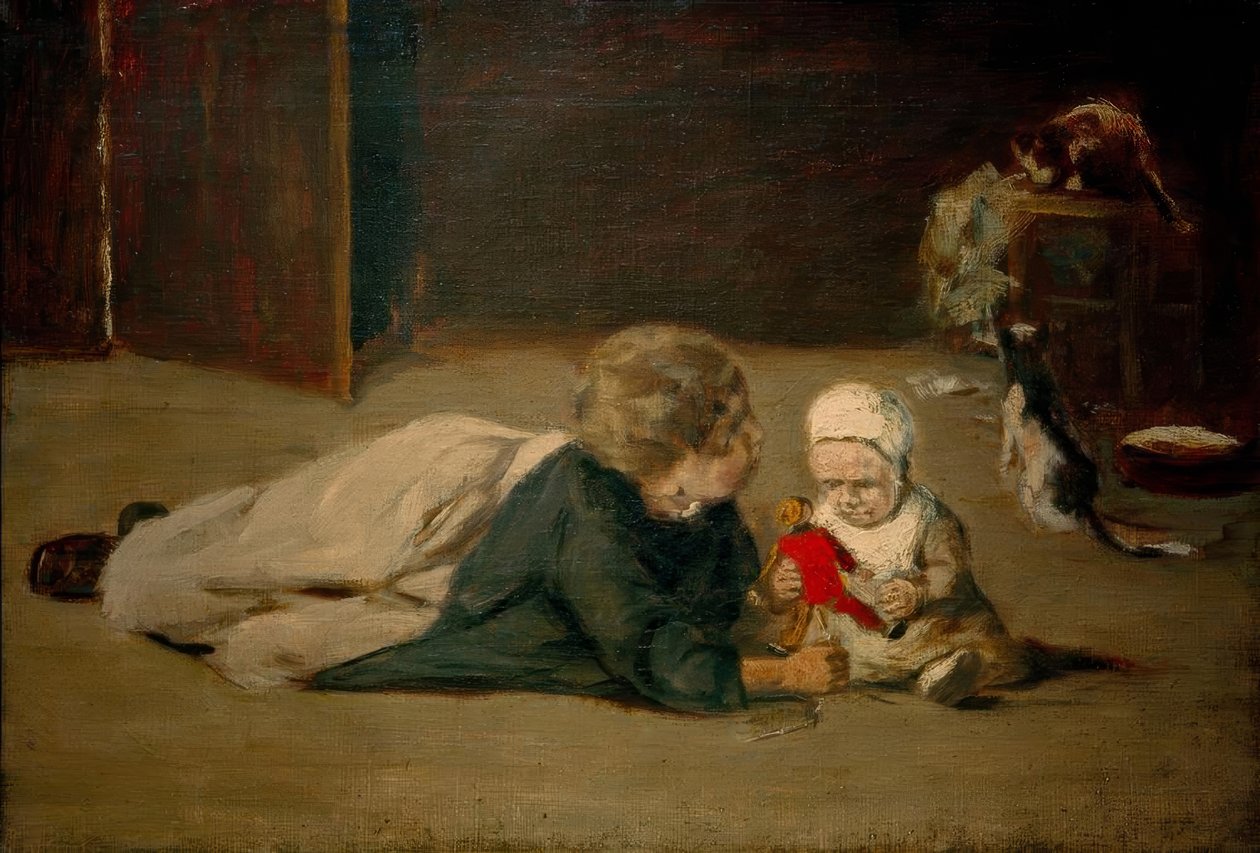 Játszó gyerekek - tanulás alkotó: Max Liebermann