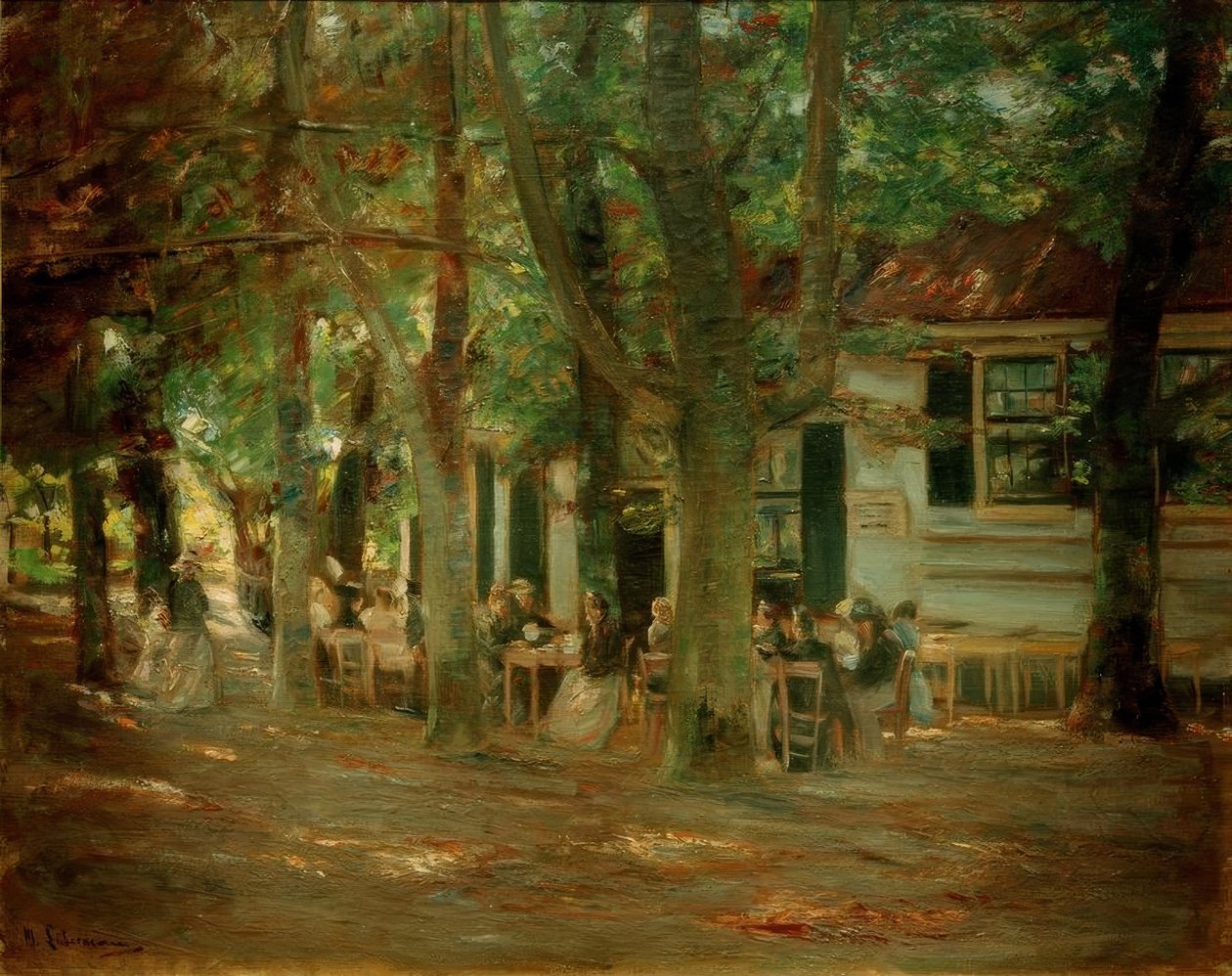 Wirtshaus Overveenben alkotó: Max Liebermann