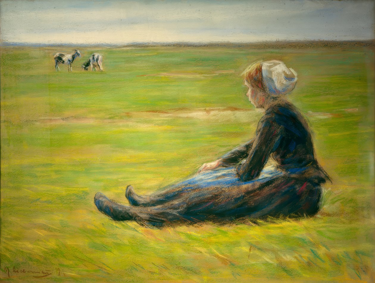 Kecskepásztor a dűnék között alkotó: Max Liebermann