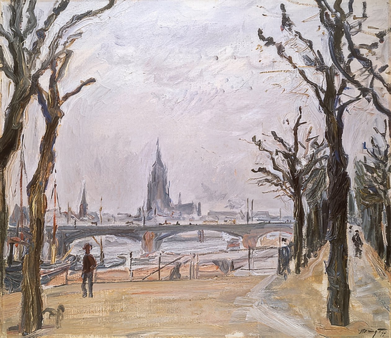 Kilátás Frankfurtra. 1911 alkotó: Max Slevogt