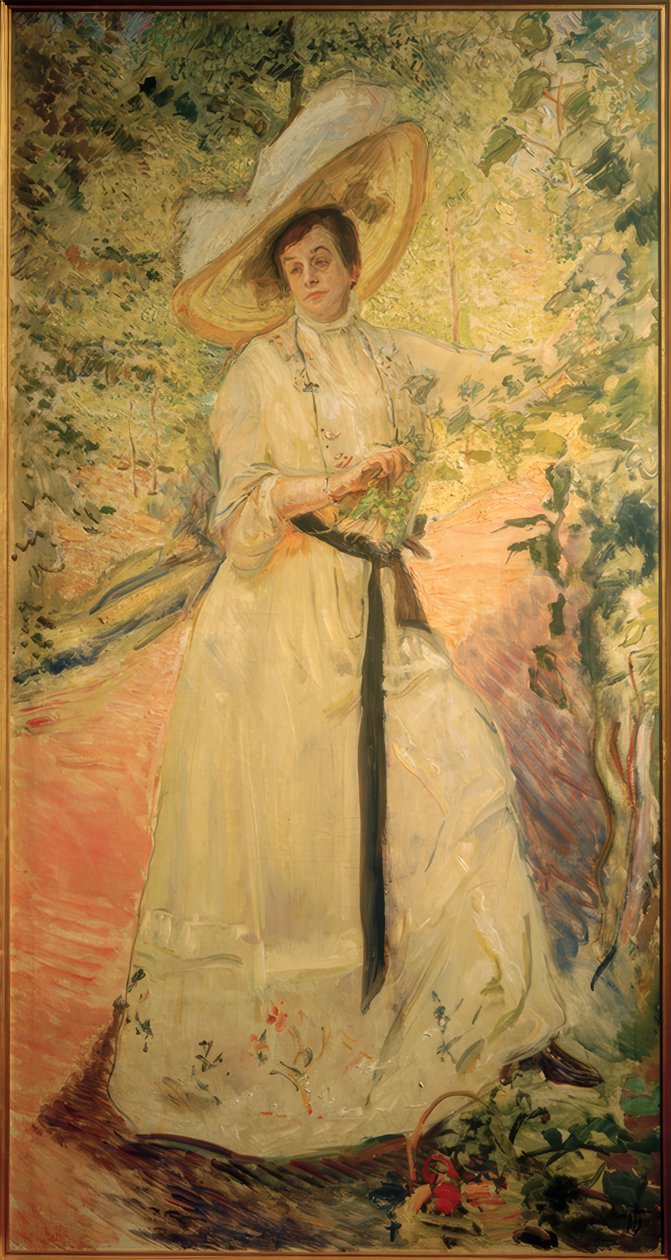 Nini am Weinspalier alkotó: Max Slevogt