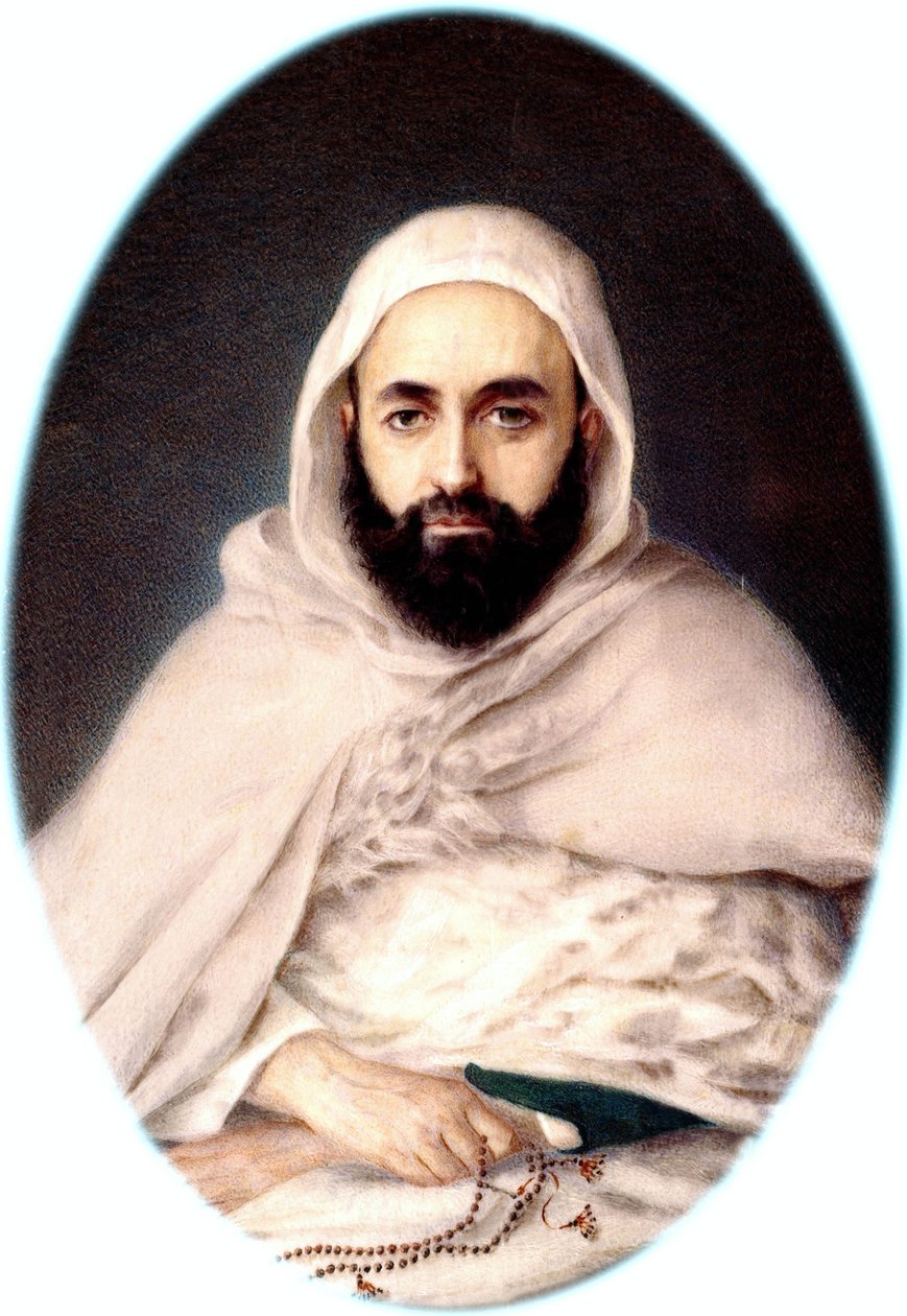 Abd-el-Kader emír portréja, 1852 alkotó: Maxime David