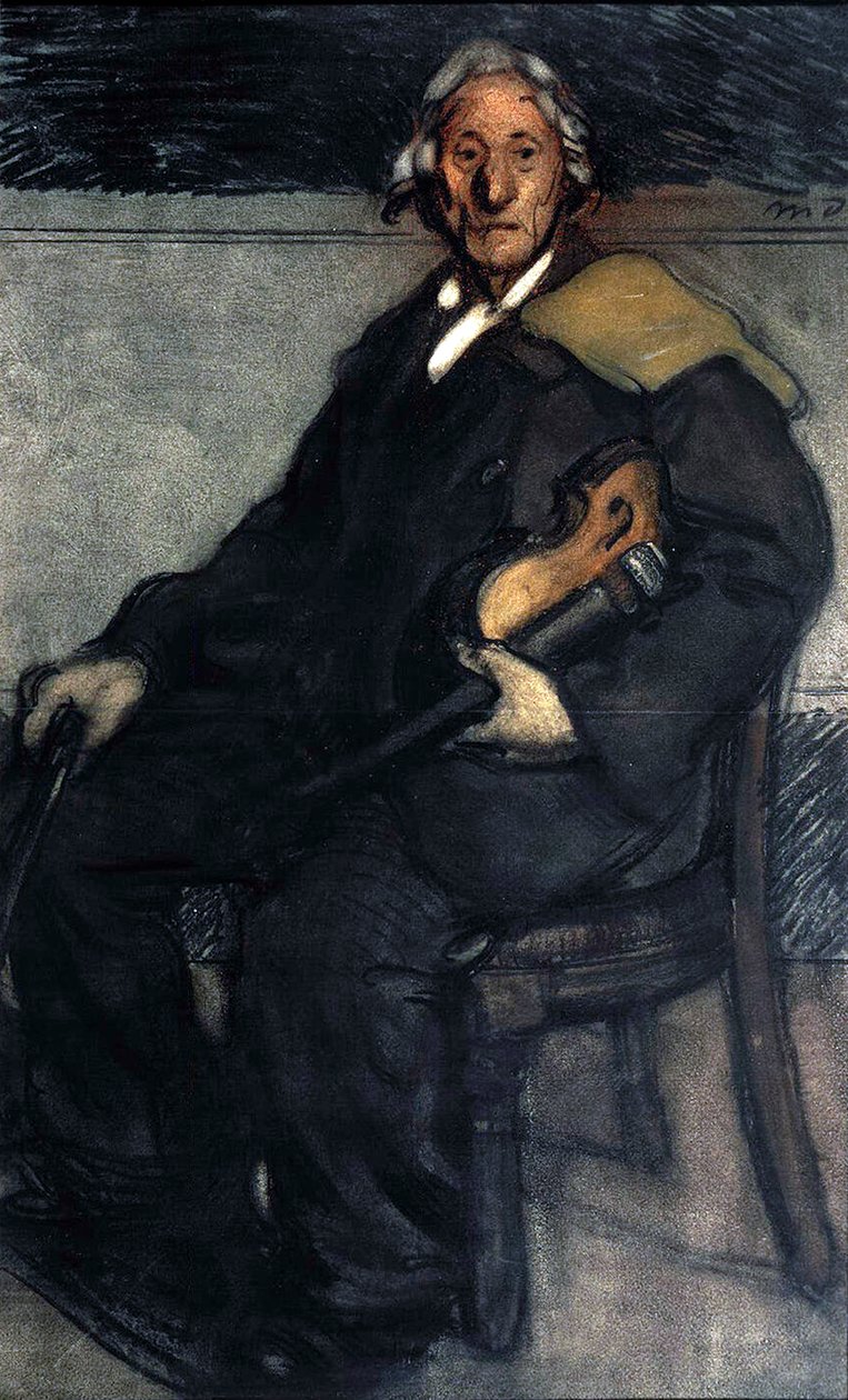 Hegedűművész, XX. század eleje. alkotó: Maxime Dethomas