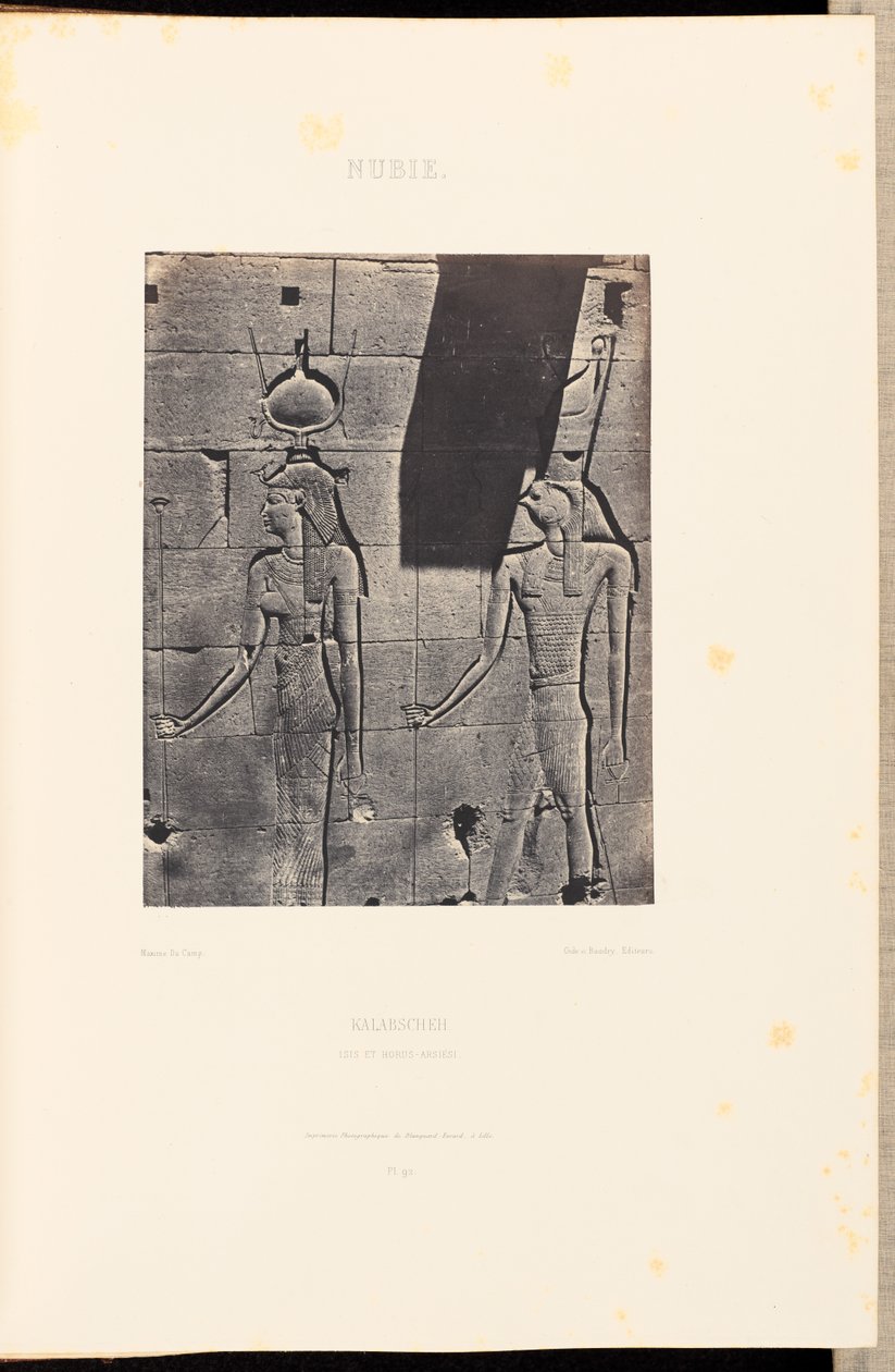 Núbia. Kalabscheh. Isis és Horus-Arsiési alkotó: Maxime Du Camp