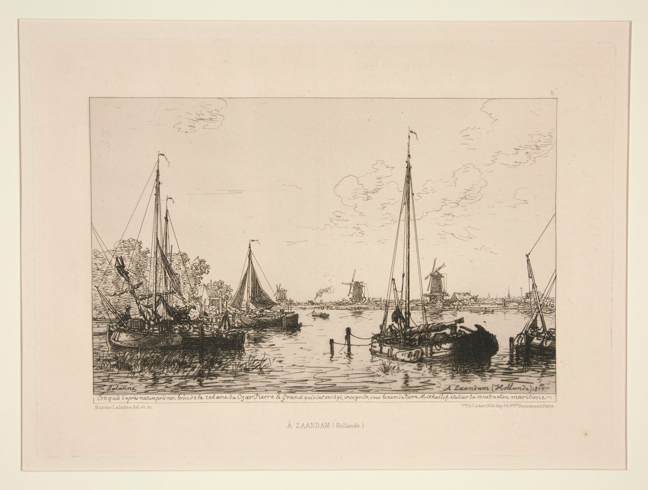 A Zaandam, Hollande (Zaandamban, Hollandiában) alkotó: Maxime Lalanne