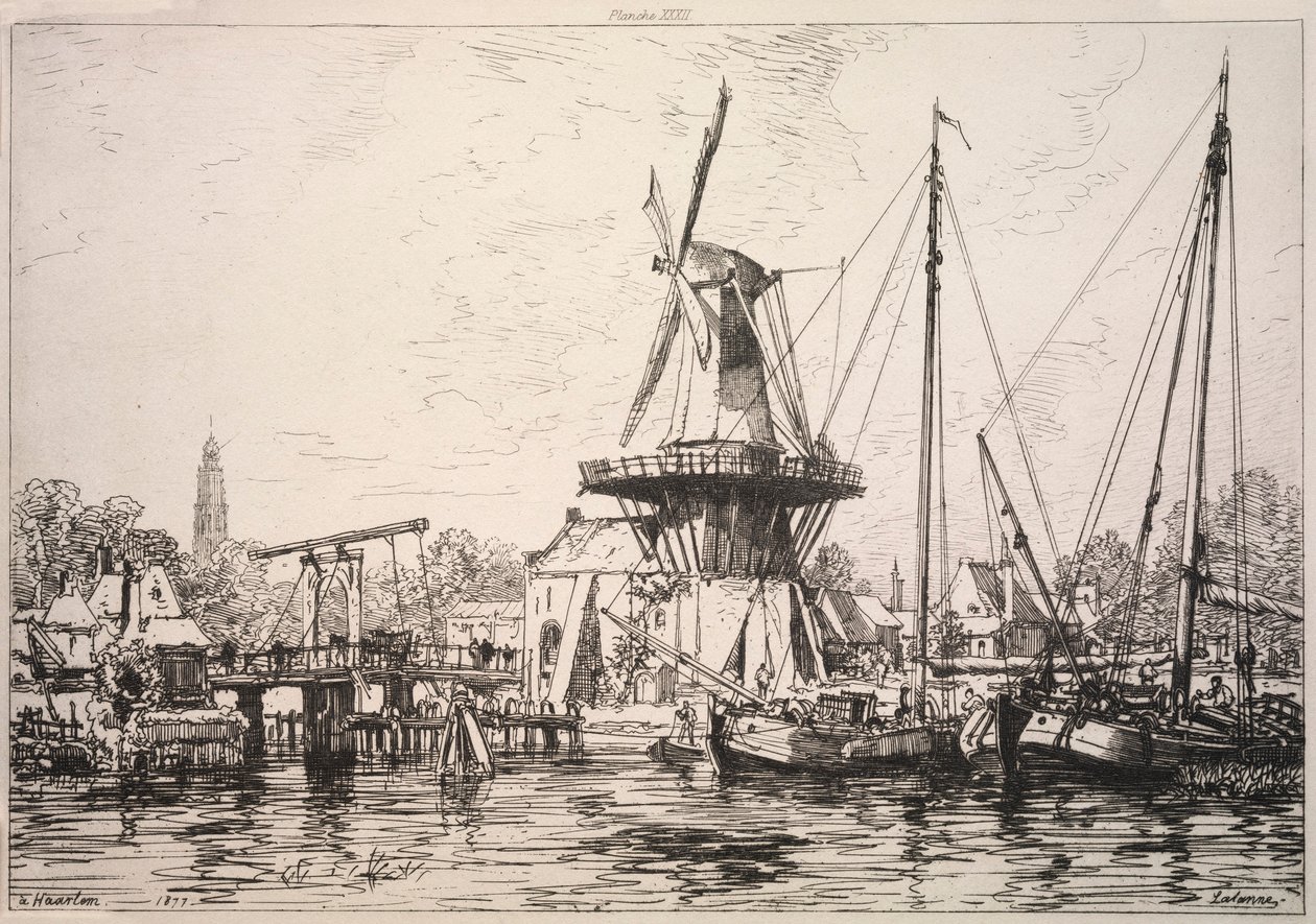 Harlem Hollandiában, 1877. alkotó: Maxime Lalanne