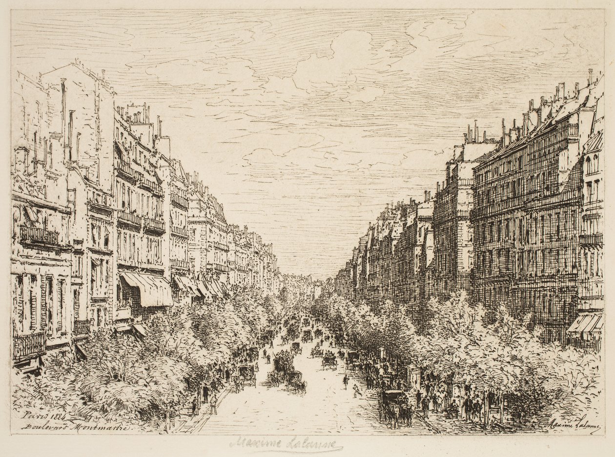 Boulevard Montmartre, Párizs alkotó: Maxime Lalanne