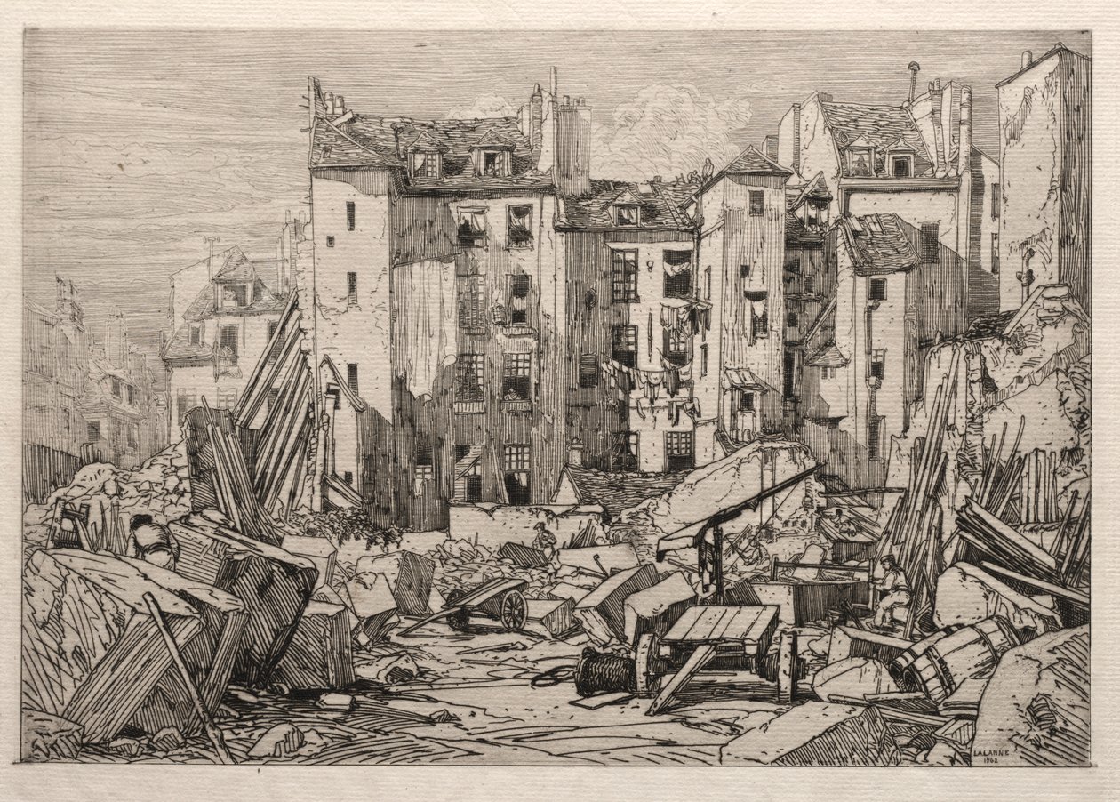 Demolition of Old Houses in Paris   1285165   hu       hungarian Successfully Translated  Original: Odalisque, costume design by Leon Bakst for a Ballets Russes production of Scheherazade (colour litho) Translat: Odalisque, costume design by Leon Bakst for alkotó: Maxime Lalanne
