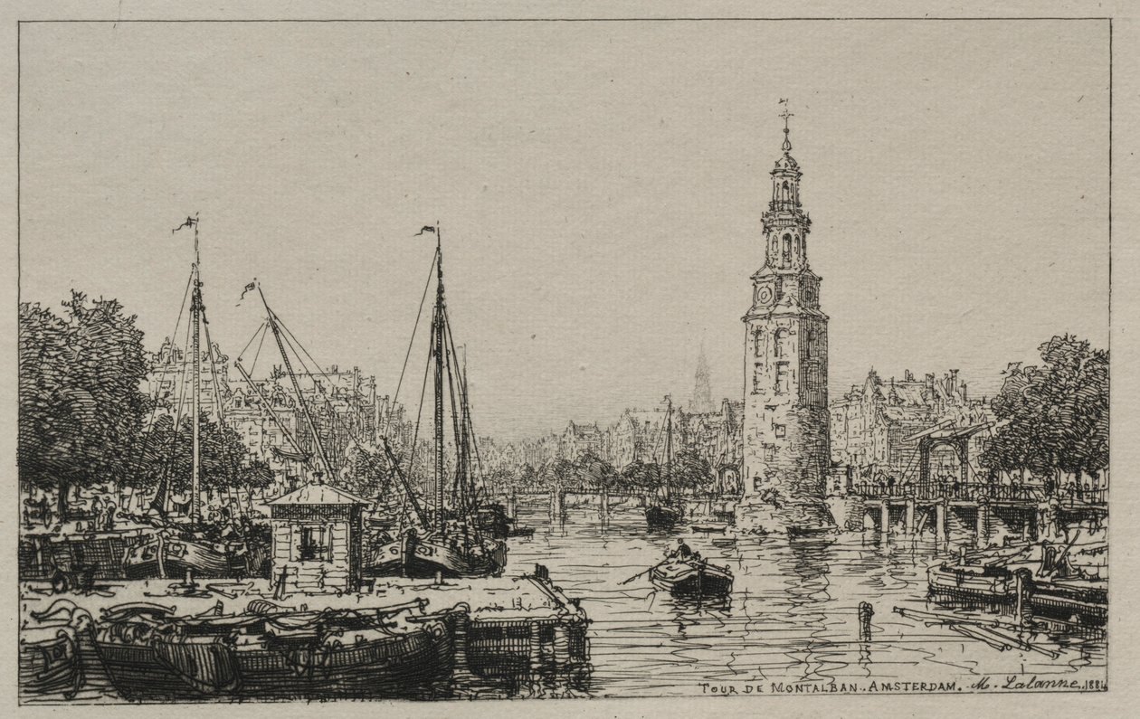 Tour de Montelban, Amszterdam, 1884. alkotó: Maxime Lalanne