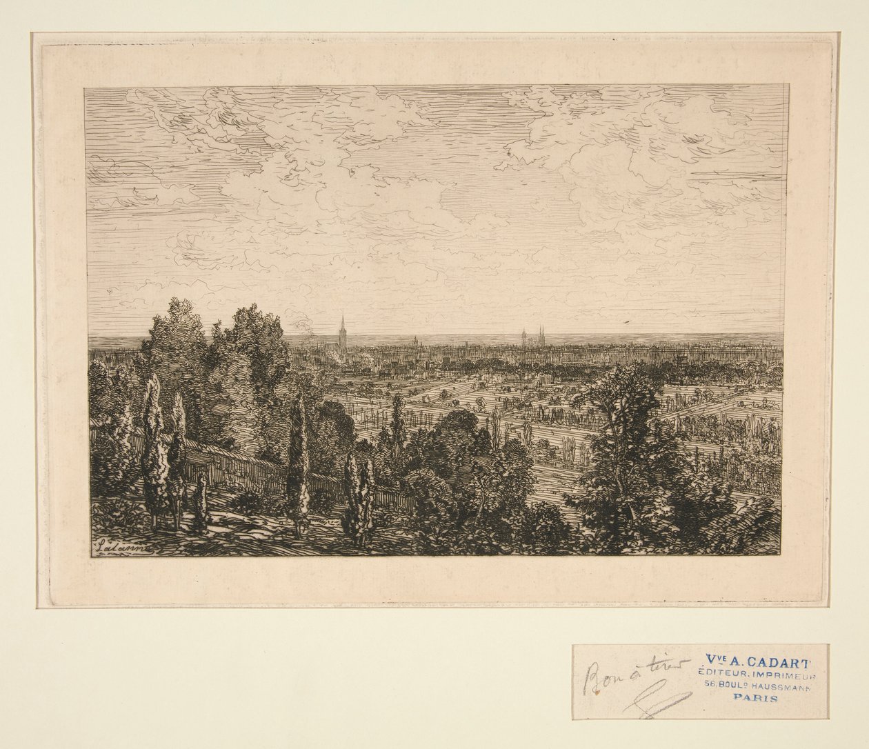 Vue de Paris (Párizsi kilátás) alkotó: Maxime Lalanne