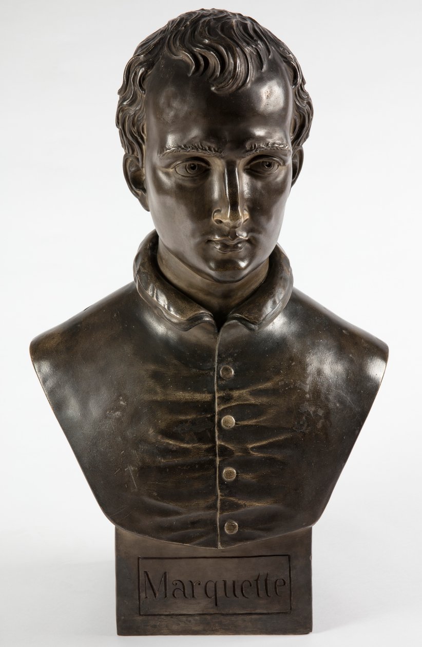 Maximilian Schneiderhahn Pere Marquette gipsz mellszobra alkotó: Maximilian Schneiderhahn