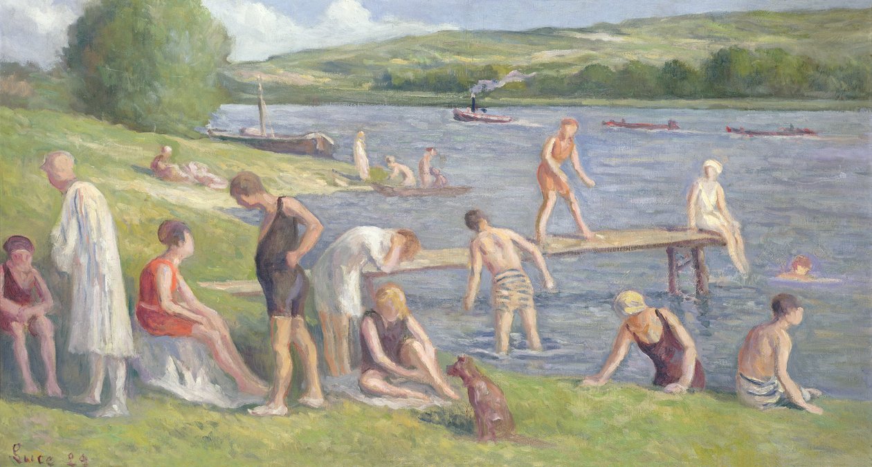 Fürdőzők a Szajna partján alkotó: Maximilien Luce