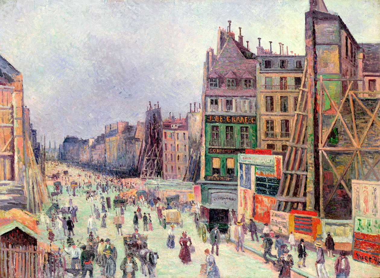 Fúrás a Rue Reaumurban, 1896 alkotó: Maximilien Luce