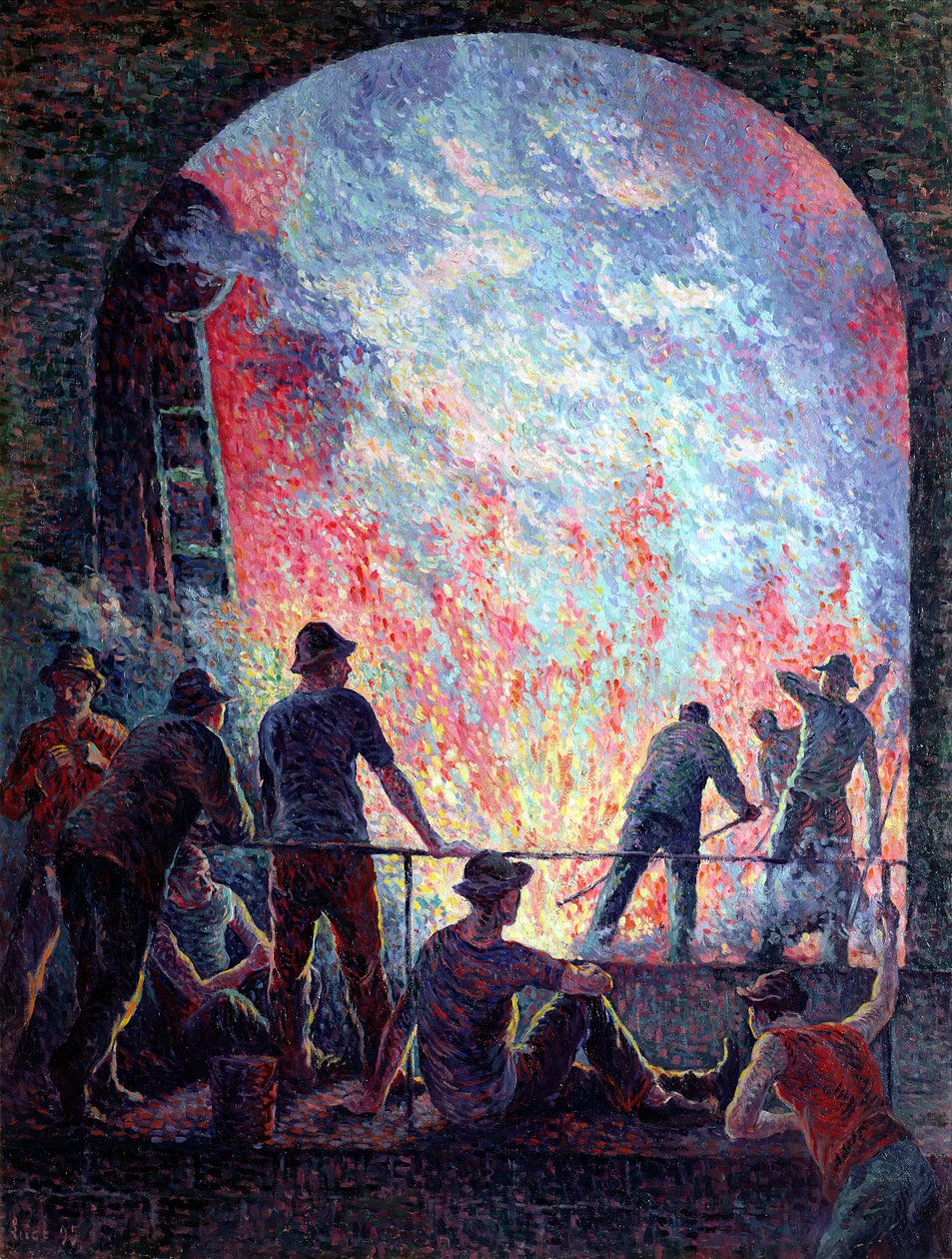 Az Acélművek, 1895 alkotó: Maximilien Luce
