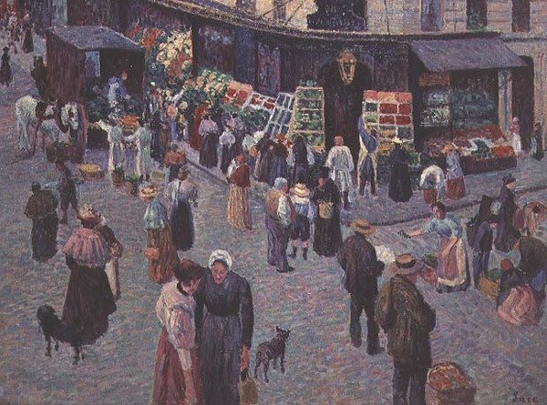 A Rue des Abbesses alkotó: Maximilien Luce