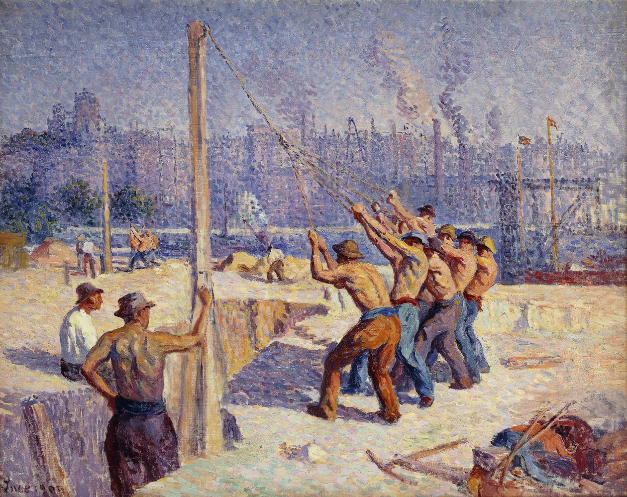 A cölöpverők, 1900 alkotó: Maximilien Luce