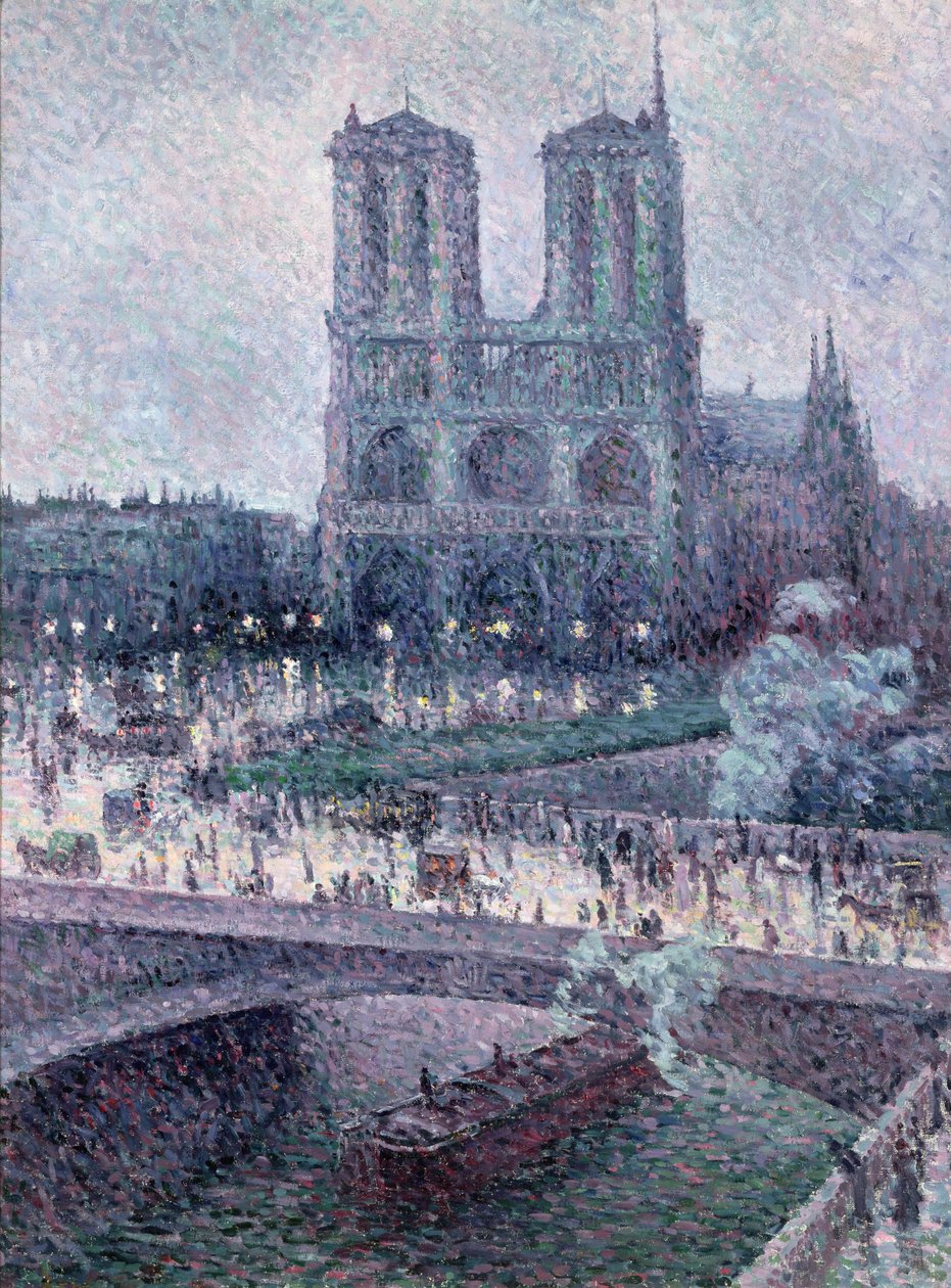Notre Dame, 1900 körül (olaj, vászon) alkotó: Maximilien Luce