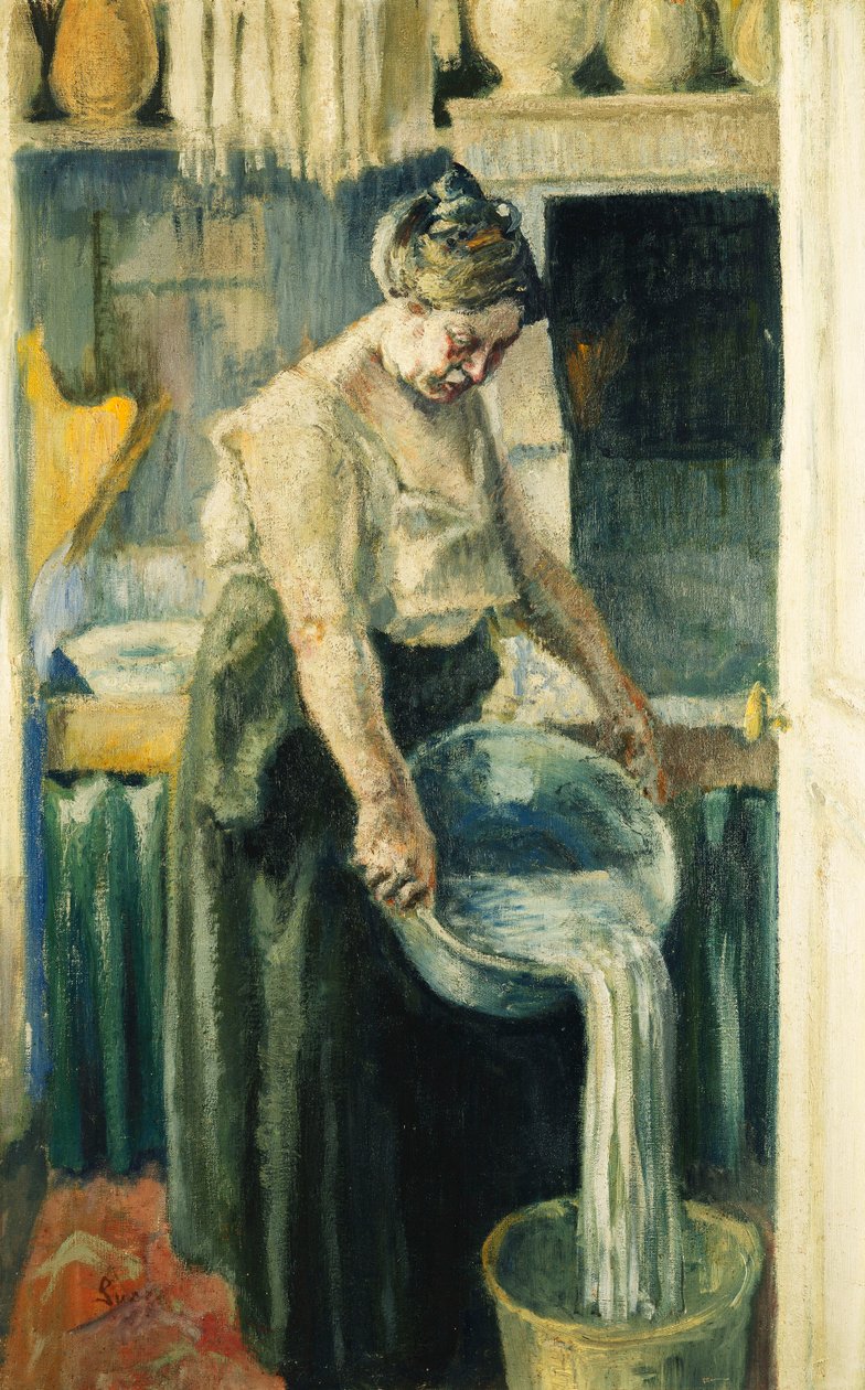 A mosónő; La Blanchisseuse, alkotó: Maximilien Luce