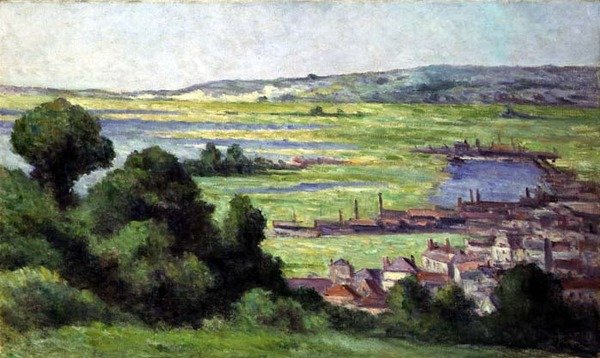 Honfleur kilátás (olaj, vászon) alkotó: Maximilien Luce