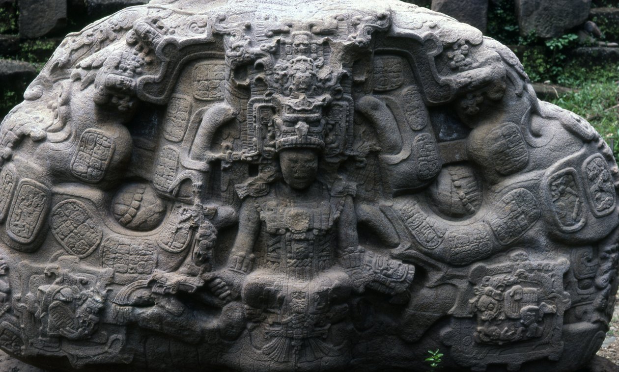 Zoomorf kő P, késő klasszikus kor (600-900 Kr. u.) alkotó: Mayan