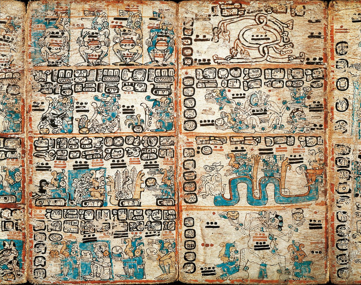 A madridi kódex, festett miniatűrök alkotó: Mayan Mayan