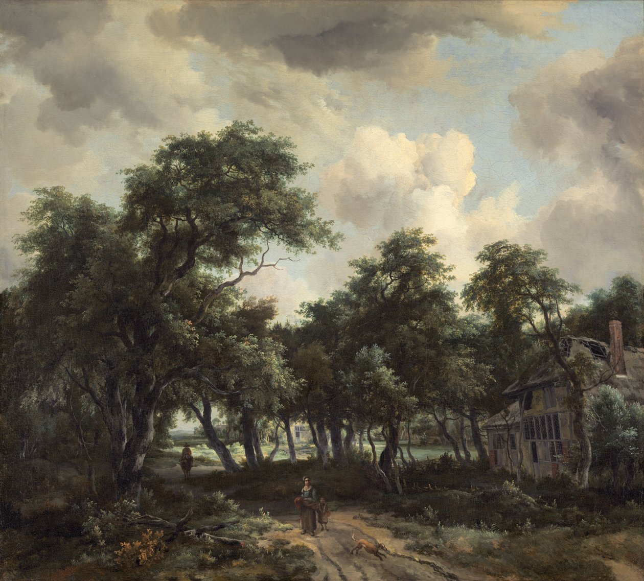 Kunyhó a fák között, c. 1664. alkotó: Meindert Hobbema