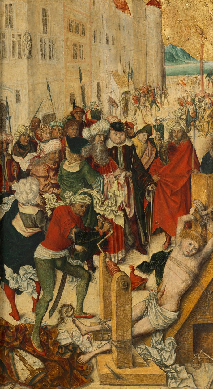 Szent Mártíromság. Erasmus alkotó: Meister der Heiligenmartyrien