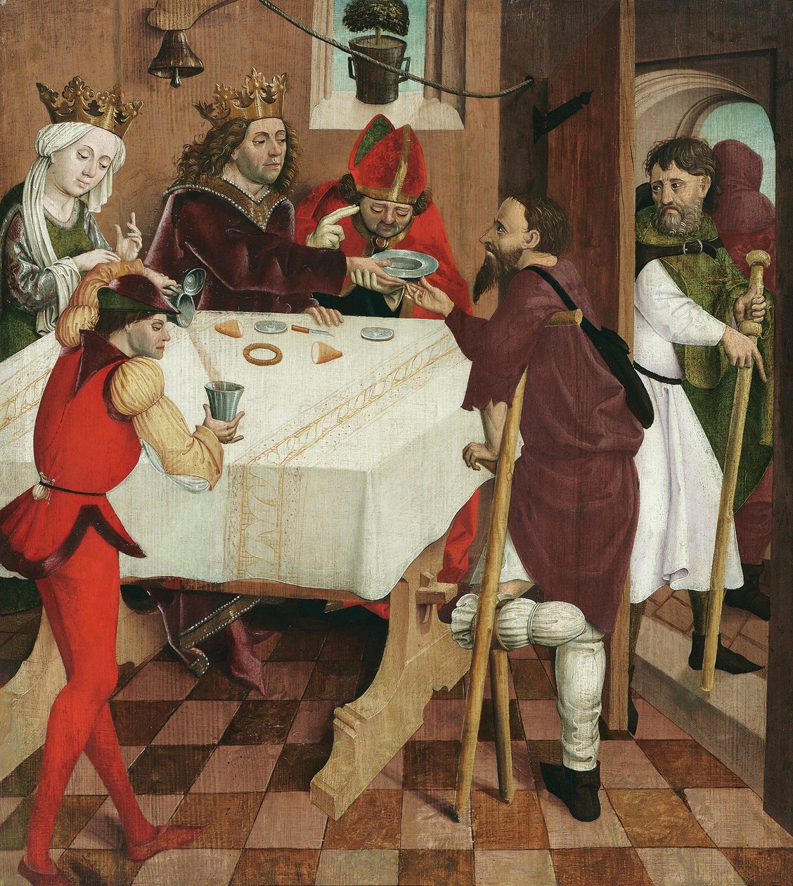 alamizsna adomány Szent. Oswald alkotó: Meister der Oswaldlegende