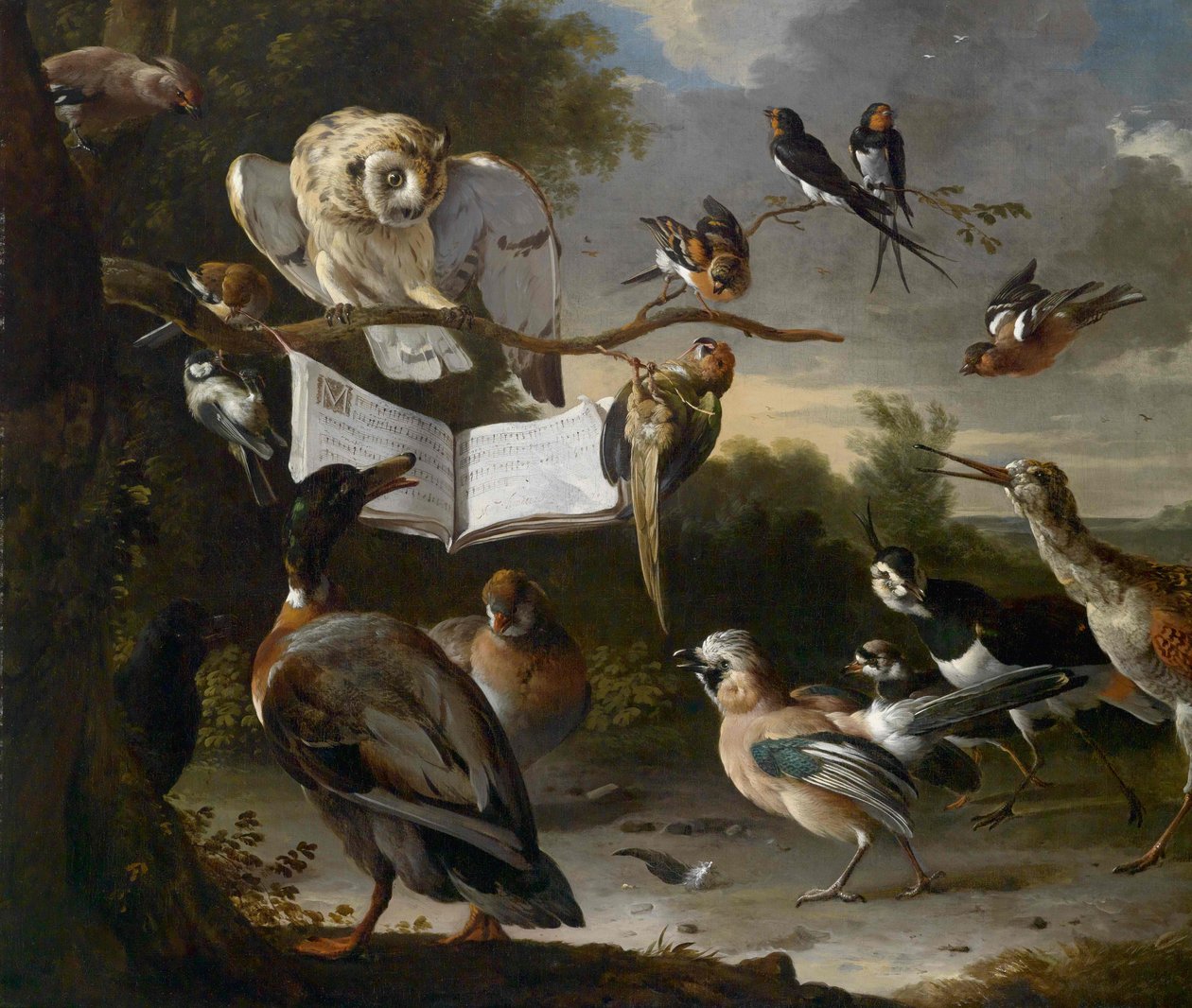 A madár koncert alkotó: Melchior de Hondecoeter