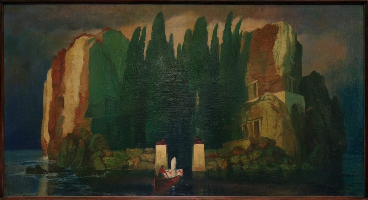 A halottak szigete (másolat A. Böcklin nyomán) alkotó: Melchior Lechter